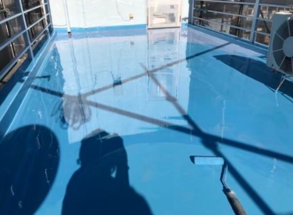 東京都目黒区にて雨漏り修理・ウレタン防水工事〈築30年ビル屋上からの雨漏り〉の施工後写真